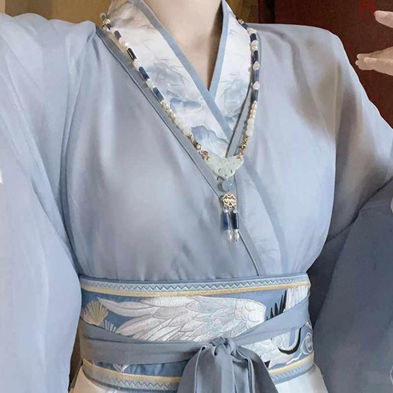Martial-Arts-Women-Hanfu-Jiaoling-Ruqun-Wei-Jin-Style-3 Martial Arts Women Hanfu Jiaoling Ruqun Wei Jin Style