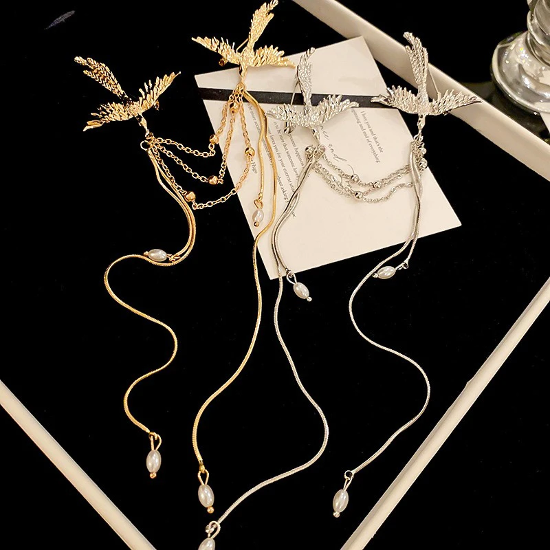 Phoenix-Pearl-Tassel-Brooch-Delicate-Niche-Versatile-Pin-Accessories-2 Phoenix Pearl Tassel Brooch Delicate Niche Versatile Pin Accessories