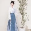 Song-Dynasty-Ladies-Hanfu-Autumn-Blue-Casual-Style-2 Song Dynasty Ladies Hanfu Autumn Blue Casual Style