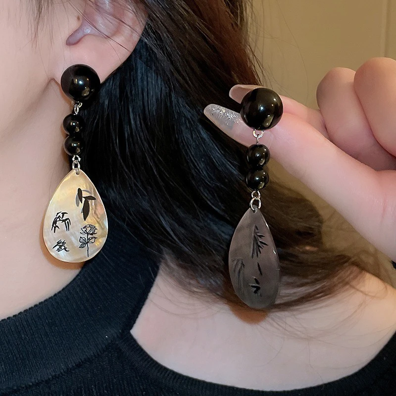 Teardrop-Tassel-Earrings-Niche-Minimalist-Women-Accessories-2 Teardrop Tassel Earrings Niche Minimalist Women Accessories