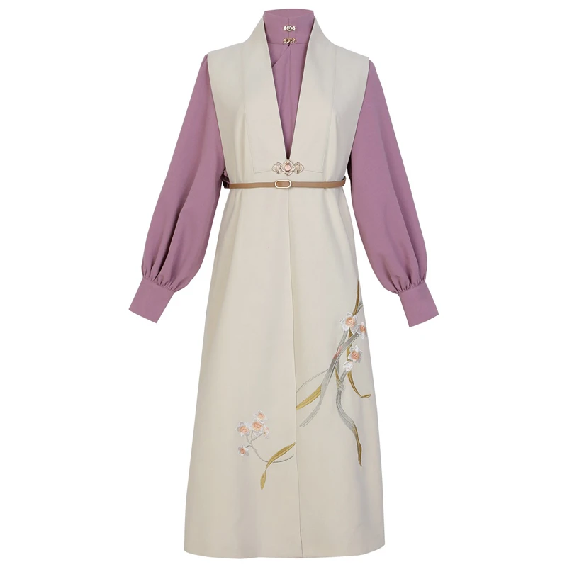 Women-Han-Fashion-Dress-Hanfu-Standing-Collar-Shirt-Bijia-Autumn-Season-4 Women Han Fashion Dress Hanfu Standing Collar Shirt Bijia Autumn Season