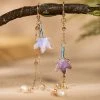Women-Purple-Maple-Leaf-Earrings-Velvet-Flower-Hanfu-Accessories-Cheongsam-1 Women Purple Maple Leaf Earrings Velvet Flower Hanfu Accessories Cheongsam