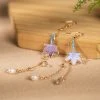 Women-Purple-Maple-Leaf-Earrings-Velvet-Flower-Hanfu-Accessories-Cheongsam-4 Women Purple Maple Leaf Earrings Velvet Flower Hanfu Accessories Cheongsam