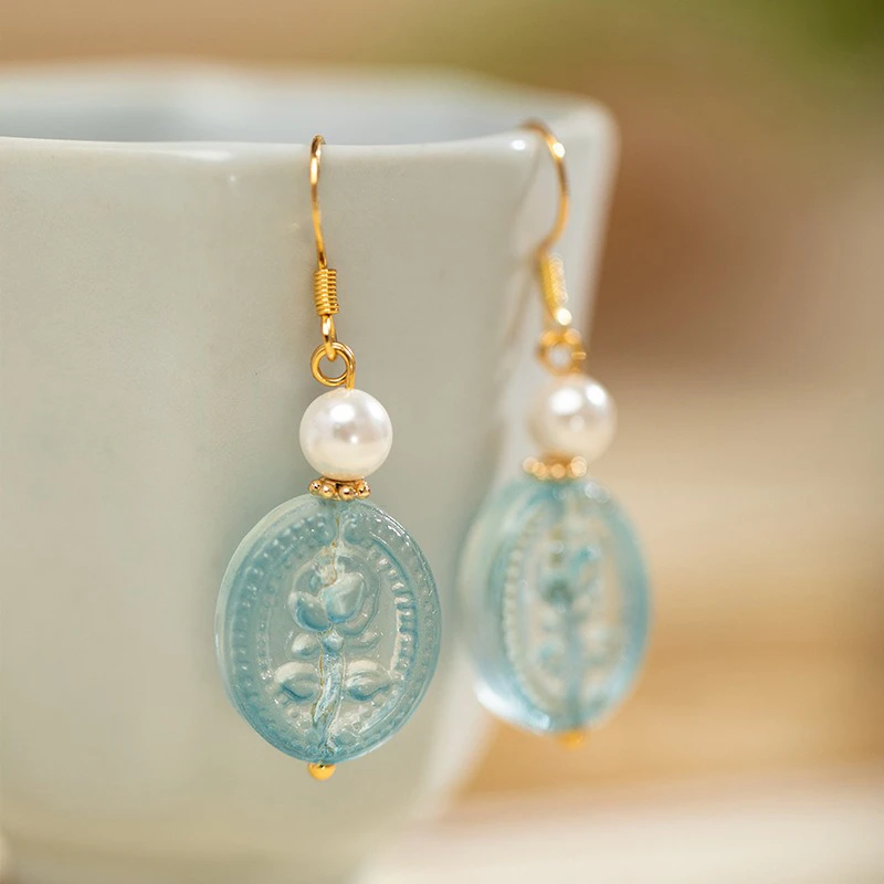 Blue-Earrings-Court-Style-Hanfu-Accessories-1 Blue Earrings Court Style Hanfu Accessories