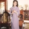Classical-Cheongsam-Ladies-Winter-Long-Sleeve-Qipao-Purple-Style-2 Classical Cheongsam Ladies Winter Long Sleeve Qipao Purple Style