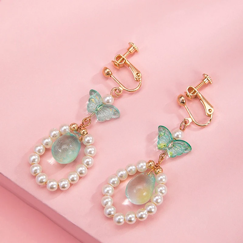 Hanfu-Earrings-Vintage-Accessories-Bow-Ear-Clips-3 Hanfu Earrings Vintage Accessories Bow Ear Clips