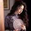 Purple-Winter-Cheongsam-Vintage-Classical-Girls-Qipao-3 Purple Winter Cheongsam Vintage Classical Girls Qipao
