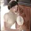 Summer-Young-Girls-Dress-White-Daily-Cheongsam-Vintage-Style-1 Ivory Grace