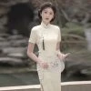 Summer-Young-Girls-Dress-White-Daily-Cheongsam-Vintage-Style-4 Summer Young Girls Dress White Daily Cheongsam Vintage Style