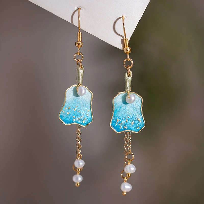 Velvet-Flower-Earrings-Handmade-Tassel-Hanfu-Earrings-Jewellery-2 Velvet Flower Earrings Handmade Tassel Hanfu Earrings Jewellery