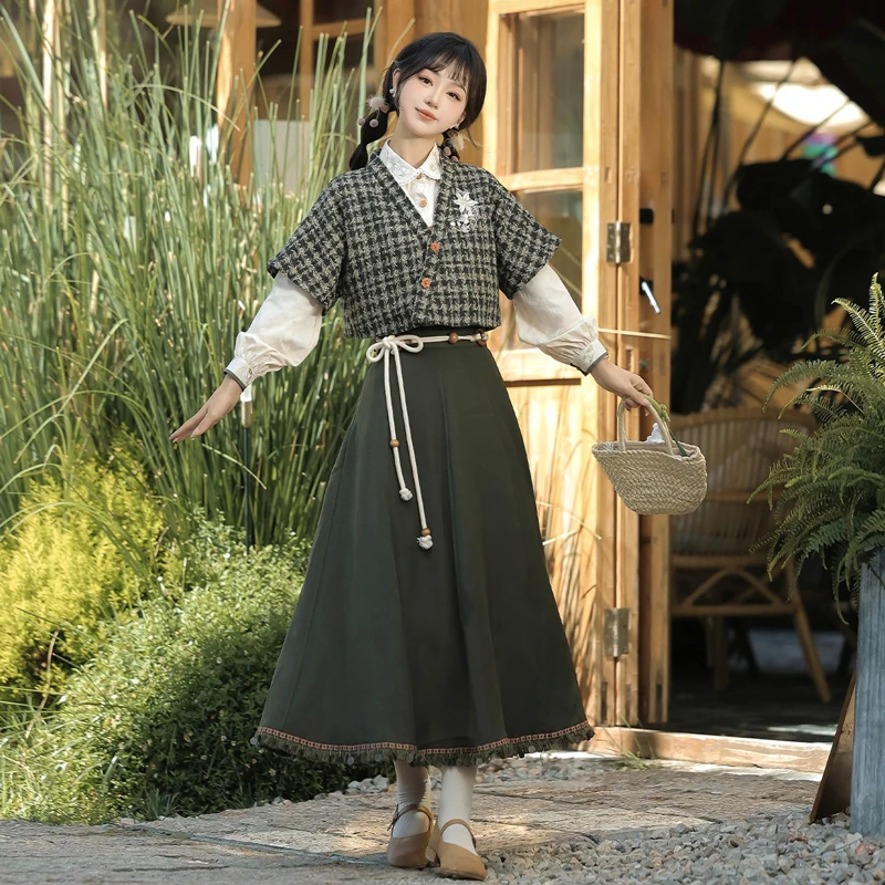 Women's-Autumn-Fashion-Hanfu-New-Chinese-Style-Green-Collection-4 Women's Autumn Fashion Hanfu New Chinese Style Green Collection