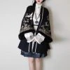 Women's-Black-Hanfu-Daily-Padded-Ming-Dynasty-Costume-2 Women's Black Hanfu Daily Padded Ming Dynasty Costume