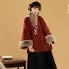 Women's-Ming-Dynasty-Winter-Hanfu-Aoqun-Warm-Daily-Wear-1 Women's Ming Dynasty Winter Hanfu Aoqun Warm Daily Wear