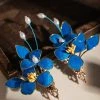 Blue-Classical-Cheongsam-Hair-Clip-Cinnamon-Flower-Velvet-Hair-Accessories-1 Blue Classical Cheongsam Hair Clip Cinnamon Flower Velvet Hair Accessories