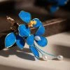 Blue-Classical-Cheongsam-Hair-Clip-Cinnamon-Flower-Velvet-Hair-Accessories-4 Blue Classical Cheongsam Hair Clip Cinnamon Flower Velvet Hair Accessories