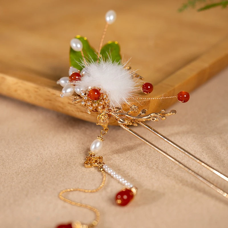 Classical-Hanfu-Hairpin-Tassel-Buyao-Cheongsam-Accessories-1 Classical Hanfu Hairpin Tassel Buyao Cheongsam Accessories