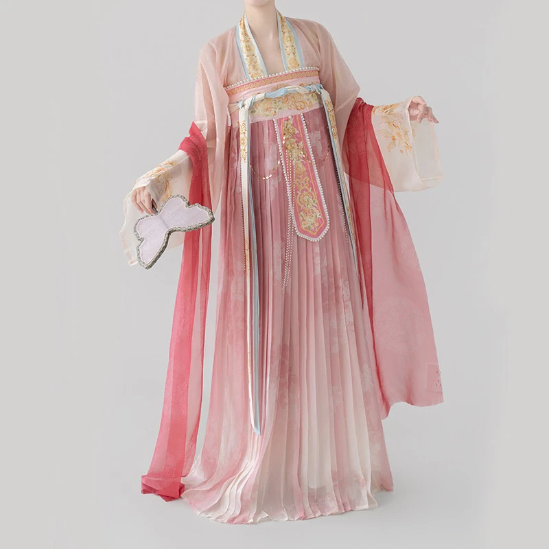 Ladies-Tang-Dynasty-Qixiong-Hanfu-Cute-Style-Summer-Skirt-1 Bright Elegance