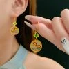 Lotus-Round-Ear-Hooks-New-Chinese-Fashion-Quality-Earrings-2 Lotus Round Ear Hooks New Chinese Fashion Quality Earrings