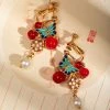 New-Year-Butterfly-Hanfu-Earrings-Red-Cheongsam-Ancient-Style-3 New Year Butterfly Hanfu Earrings Red Cheongsam Ancient Style