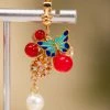 New-Year-Butterfly-Hanfu-Earrings-Red-Cheongsam-Ancient-Style-4 New Year Butterfly Hanfu Earrings Red Cheongsam Ancient Style