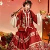 New-Year-Hanfu-Ming-Dynasty-Aoqun-Thick-Red-Suit-4 New Year Hanfu Ming Dynasty Aoqun Thick Red Suit