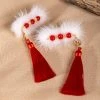 Red-Tassel-Hairclip-Children's-Festive-Plush-Ancient-Style-Hair-Accessories-New-Year-4 Red Tassel Hairclip Children's Festive Plush Ancient Style Hair Accessories New Year