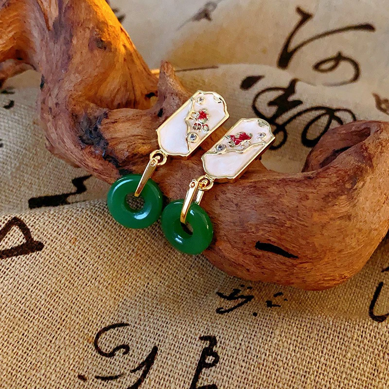 Round-Earrings-New-Chinese-Fashion-Earrings-Niche-Ladies-Jewellery-1 Round Earrings New Chinese Fashion Earrings Niche Ladies Jewellery