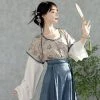 Tang-Dynasty-Hanfu-Round-Neck-Shirt-Qiyao-Slim-Spring-Clothing-3 Tang Dynasty Hanfu Round Neck Shirt Qiyao Slim Spring Clothing