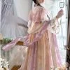 Tang-Dynasty-Qixiong-Hanfu-Spring-Fairy-Hanyuansu-Skirt-3 Tang Dynasty Qixiong Hanfu Spring Fairy Hanyuansu Skirt