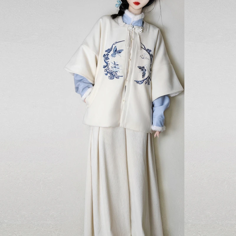 Winter-Ming-Dynasty-Hanfu-Bijia-Song-Pants-Warm-Suit-3 Winter Ming Dynasty Hanfu Bijia Song Pants Warm Suit