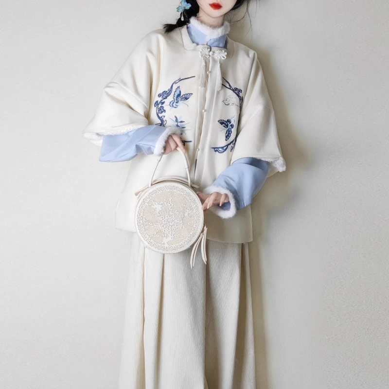 Winter-Ming-Dynasty-Hanfu-Bijia-Song-Pants-Warm-Suit-4 Winter Ming Dynasty Hanfu Bijia Song Pants Warm Suit