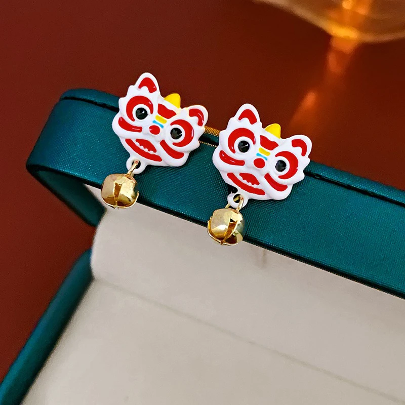 Lion-Earrings-Retro-Women's-New-Year-Personalized-Ear-Jewelry-1 Lion Earrings Retro Women's New Year Personalized Ear Jewelry