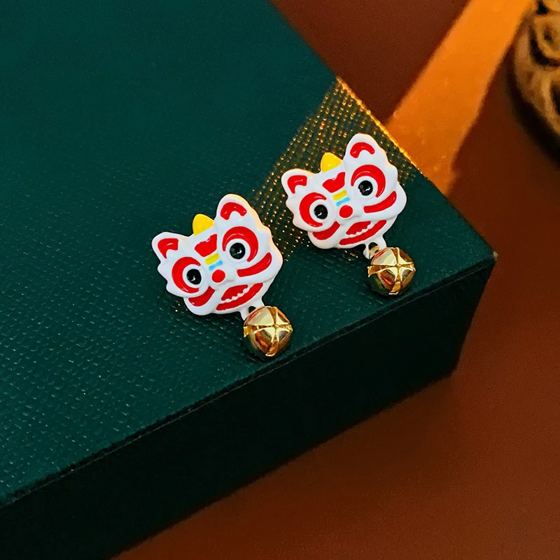 Lion-Earrings-Retro-Women's-New-Year-Personalized-Ear-Jewelry-3 Lion Earrings Retro Women's New Year Personalized Ear Jewelry