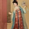 Tang-Dynasty-Qixiong-Shanqun-Summer-Women's-Vintage-Long-Skirt-2 Tang Dynasty Qixiong Shanqun Summer Women's Vintage Long Skirt