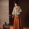 Winter-Tang-Dynasty-Hanfu-Beizi-Ladies-Qiyao-Vintage-Set-3 Winter Tang Dynasty Hanfu Beizi Ladies Qiyao Vintage Set