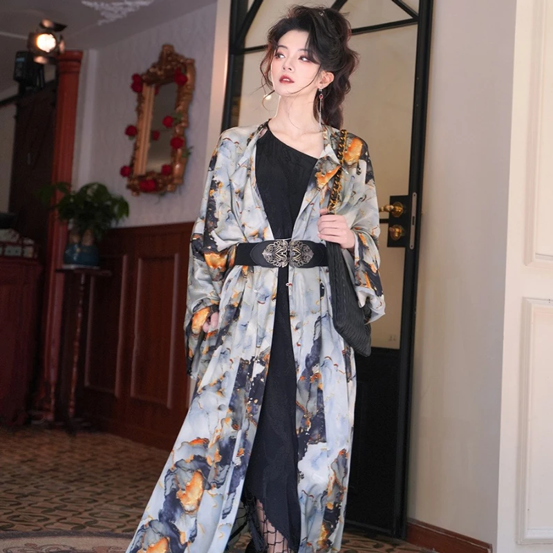 Fashion-Tang-Dynasty-Round-Collar-Robe-Women's-Hanfu-Gowns-2 Fashion Tang Dynasty Round Collar Robe Women's Hanfu Gowns