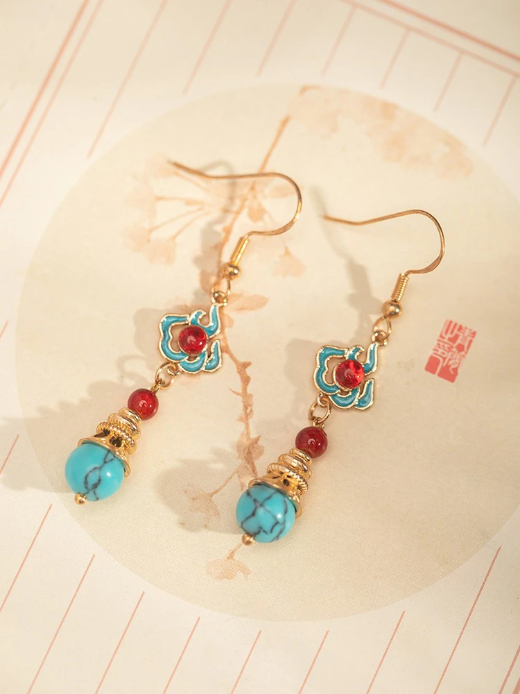 Hanfu Earrings Lucky Cloud Cheongsam Vintage Ear Accessories