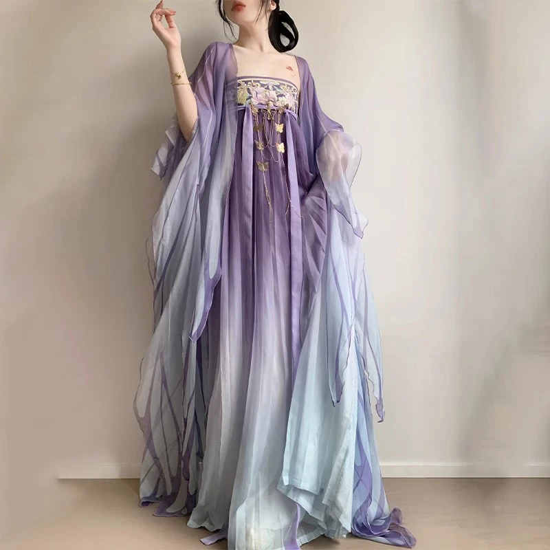 Purple-Hanfu-Women-Tang-Hezi-Dress-Spring-Skirt-1 Purple Hanfu Women Tang Hezi Dress Spring Skirt