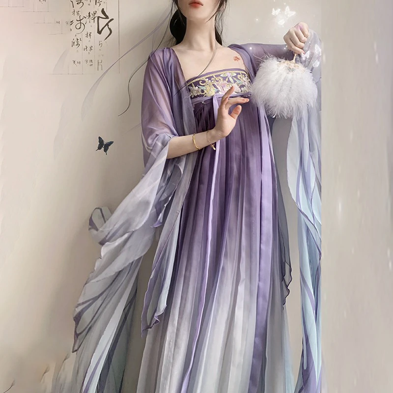 Purple-Hanfu-Women-Tang-Hezi-Dress-Spring-Skirt-3 Purple Hanfu Women Tang Hezi Dress Spring Skirt