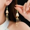 Women-Quality-Lotus-Tassel-Ear-Hooks-Retro-Unique-Earrings-3 Women Quality Lotus Tassel Ear Hooks Retro Unique Earrings