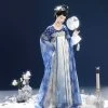Blue-Celadon-Qixiong-Hanfu-Women-Spring-Long-Skirt-3 Blue Celadon Qixiong Hanfu Women Spring Long Skirt