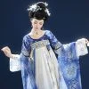Blue-Celadon-Qixiong-Hanfu-Women-Spring-Long-Skirt-4 Blue Celadon Qixiong Hanfu Women Spring Long Skirt