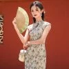 Printed-Cheongsam-New-Girls-Daily-Chinese-Dress-Long-Qipao-4 Printed Cheongsam New Girls Daily Chinese Dress Long Qipao