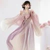 Wei-Jin-Style-Hanfu-Big-Sleeve-Ladies-Pink-Fairy-Hanfu-2 Wei Jin Style Hanfu Big Sleeve Ladies Pink Fairy Hanfu