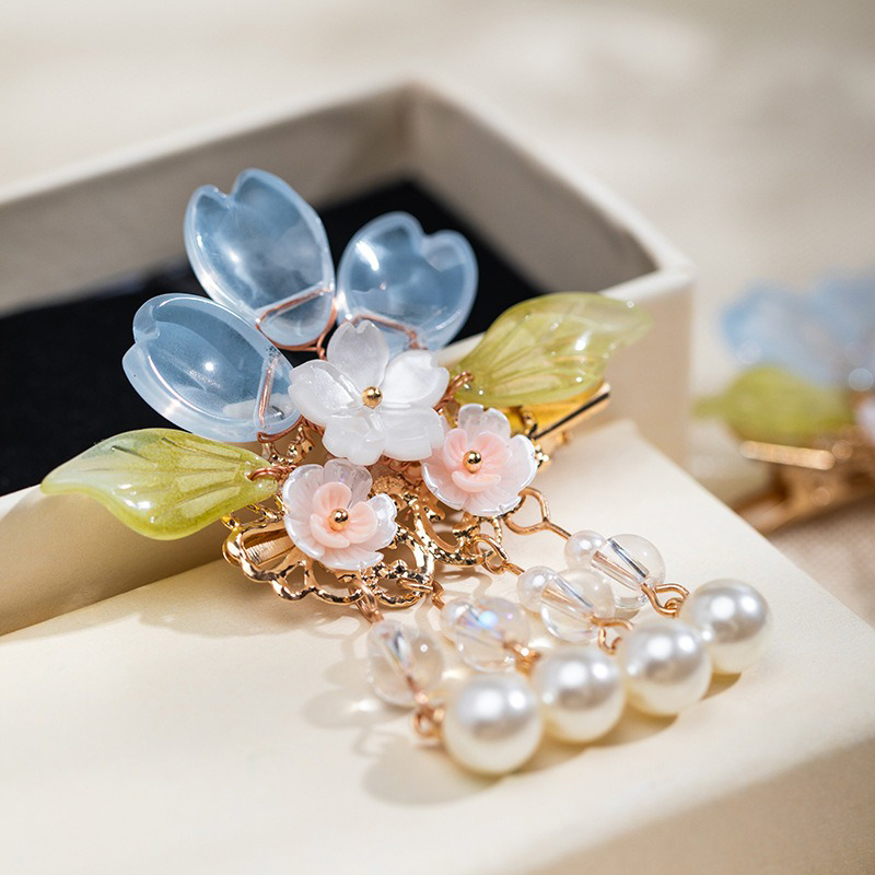 Children-Hanfu-Headdress-Sweet-and-Cute-Tassel-Hair-Clips-4 Children Hanfu Headdress Sweet and Cute Tassel Hair Clips