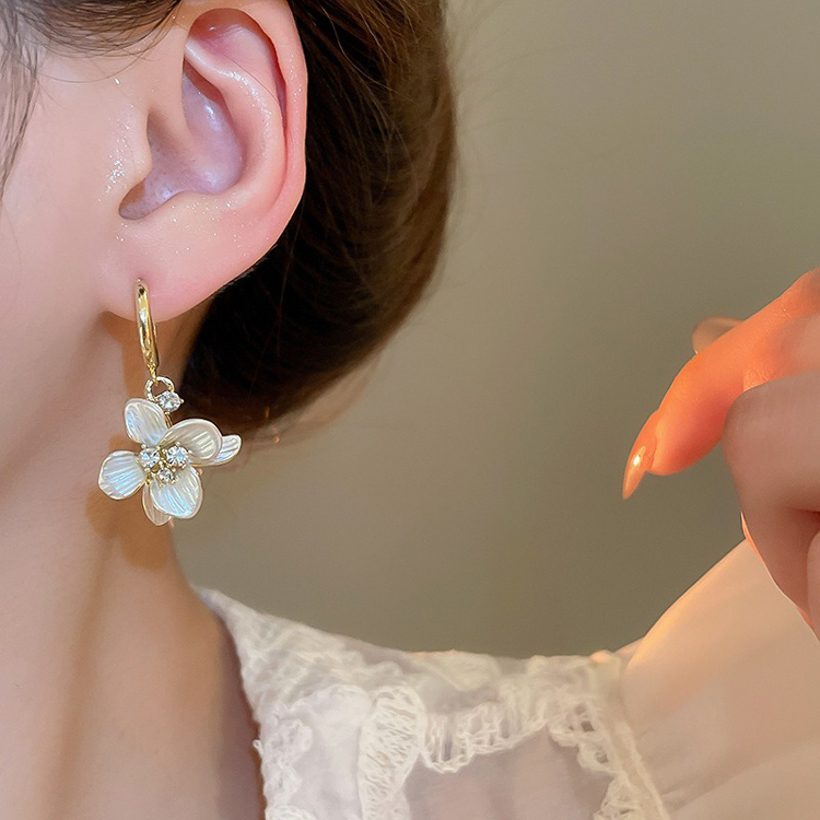 Flower Drop Earrings Fairy Women's Vacation Ear Jewelry