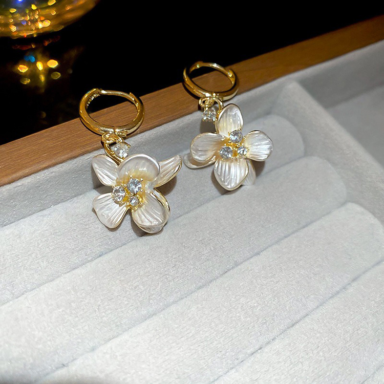 Flower Drop Earrings Fairy Women's Vacation Ear Jewelry