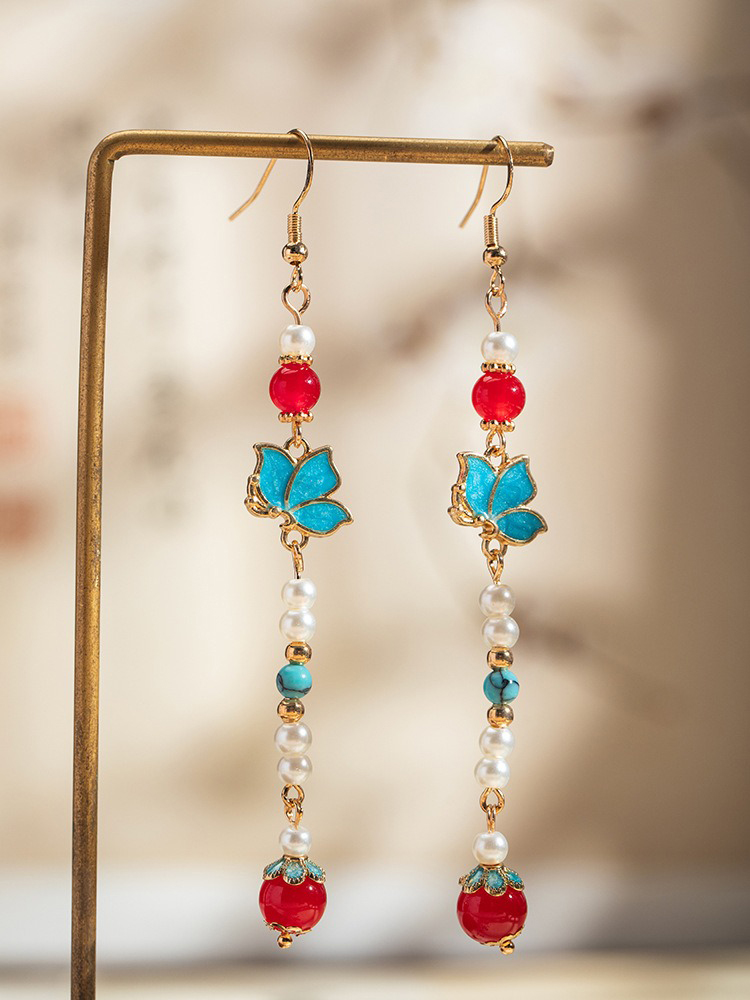 Long Hanfu Ladies Earrings Dunhuang Style Unique Accessories