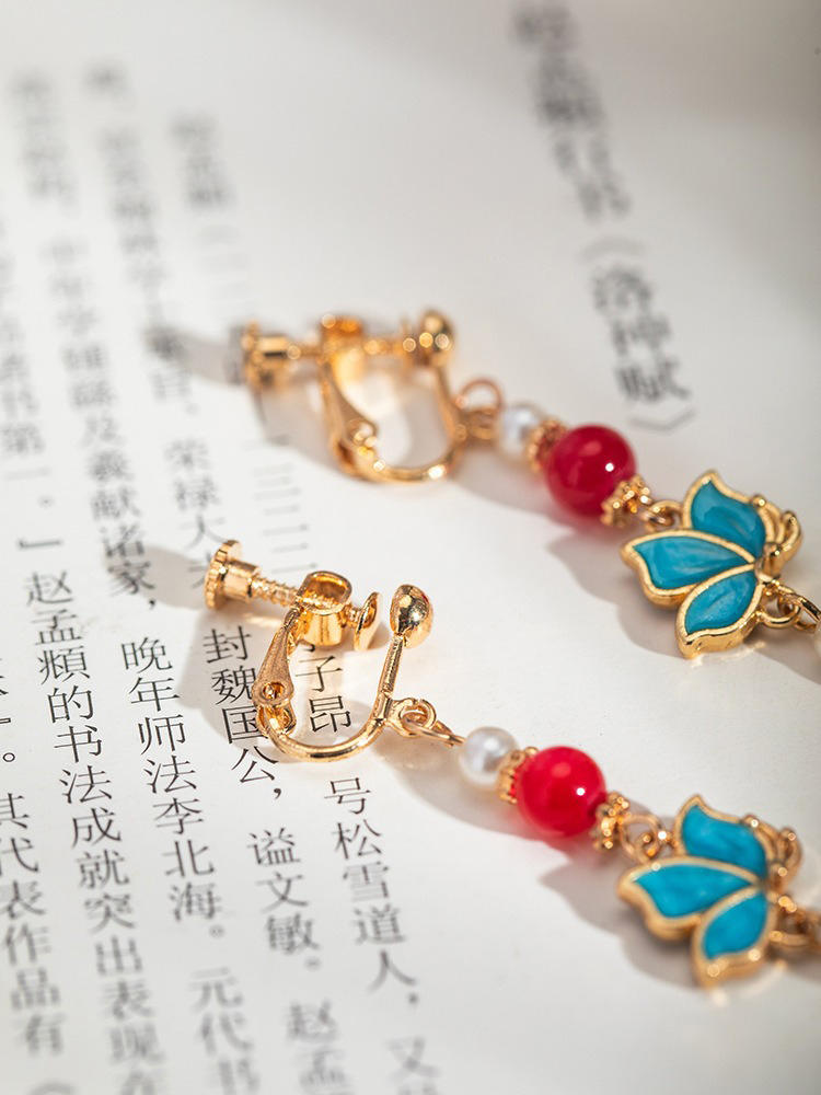 Long Hanfu Ladies Earrings Dunhuang Style Unique Accessories