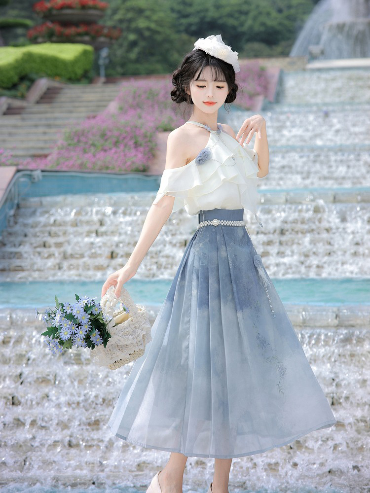 New Fashion Ladies Hanfu Summer Ming Dynasty Han Element Set